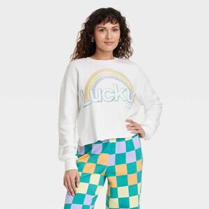 Grayson Threads Lucky Rainbow Graphic Sweatshirt - Size XS